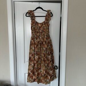 En Saison Floral Ruffle Maxi Dress